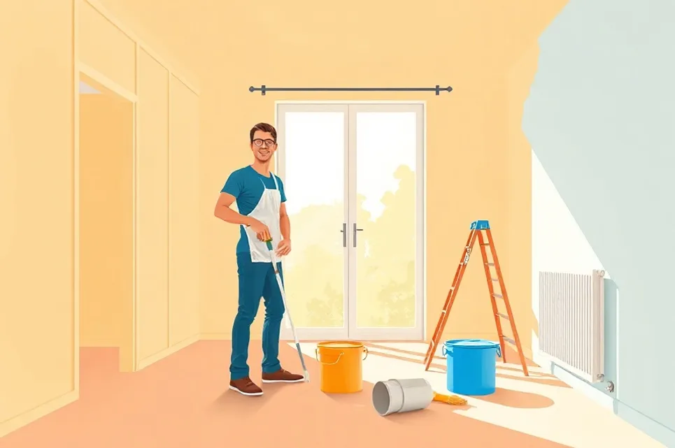 Intérieur rénové après travaux de peinture à Fameck