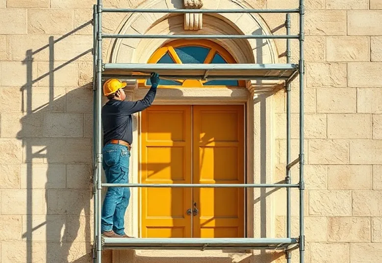 Ravalement de façade en pierre, nettoyage et application d'enduit